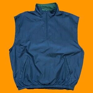 Fuzzy Zoeller Vintage Golf Windbreaker Vest Navy Blue Men's Size XL